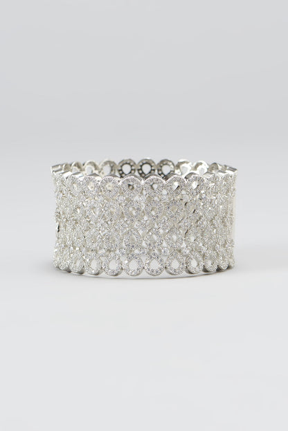 White Finish Zircon Bracelet