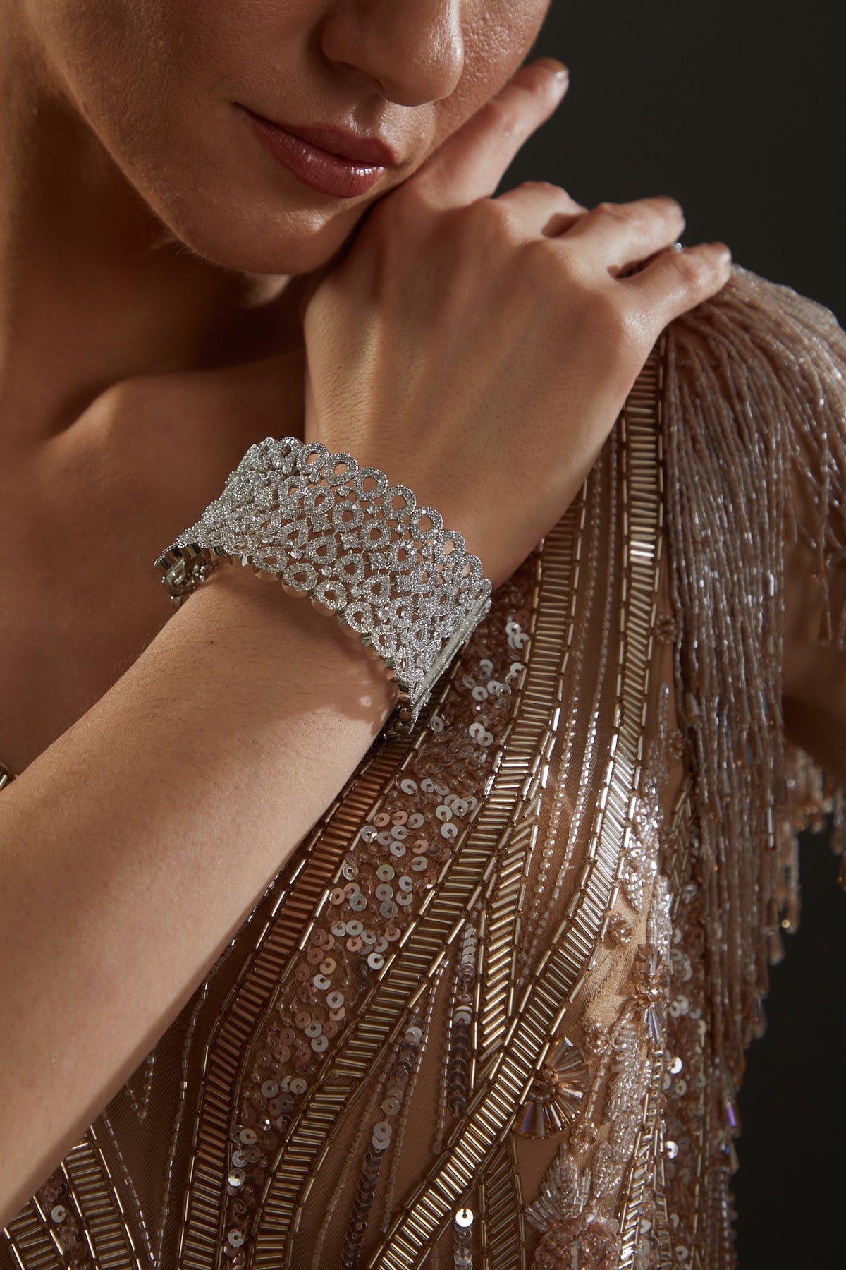 White Finish Zircon Bracelet