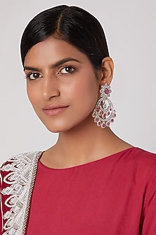 Gold Finish Chandbali Earrings