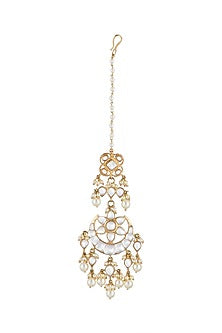 Gold Plated Kundan Maang Tikka