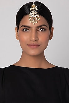 Gold Plated Kundan Maang Tikka