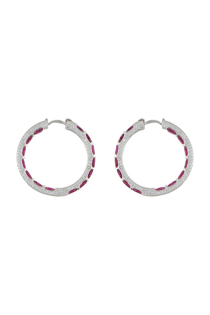 White Finish Bali Earrings