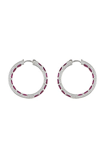White Finish Bali Earrings