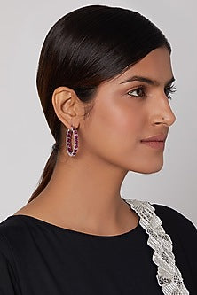 White Finish Bali Earrings