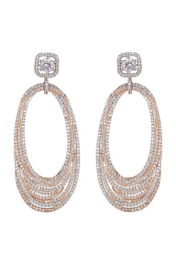 Rose Gold Finish Earrings