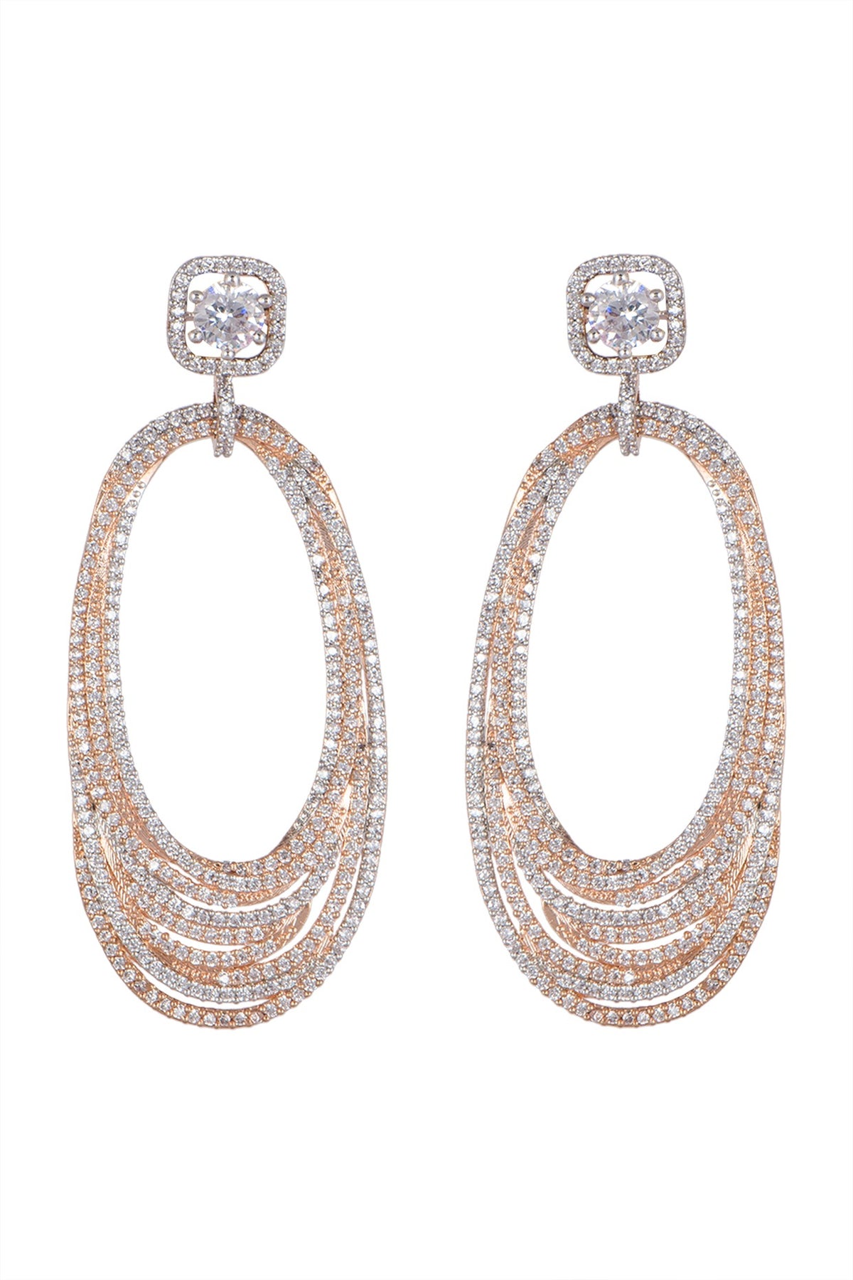 Rose Gold Finish Earrings