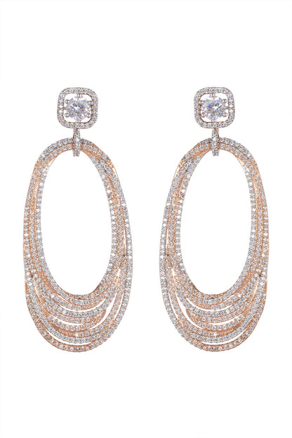 Rose Gold Finish Earrings