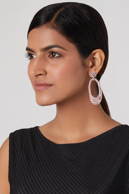 Rose Gold Finish Earrings