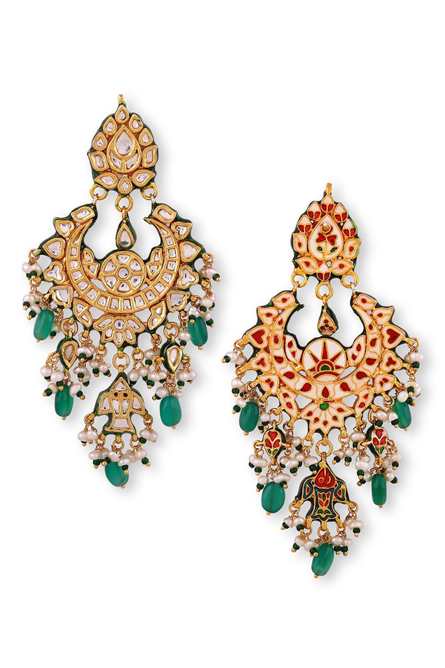 Kundan Embellished Chandbalis 
