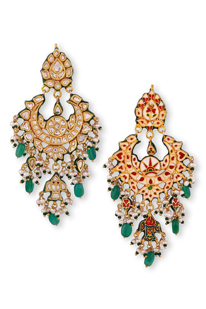Kundan Embellished Chandbalis 