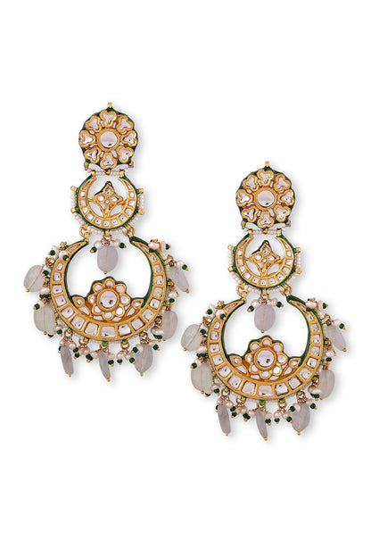 Kundan Studded & Bead Drop Chandbalis 
