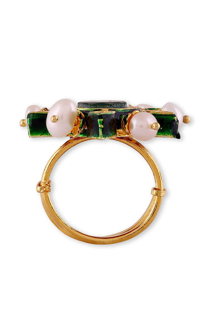 Kundan Embellished Ring - Single Pc 