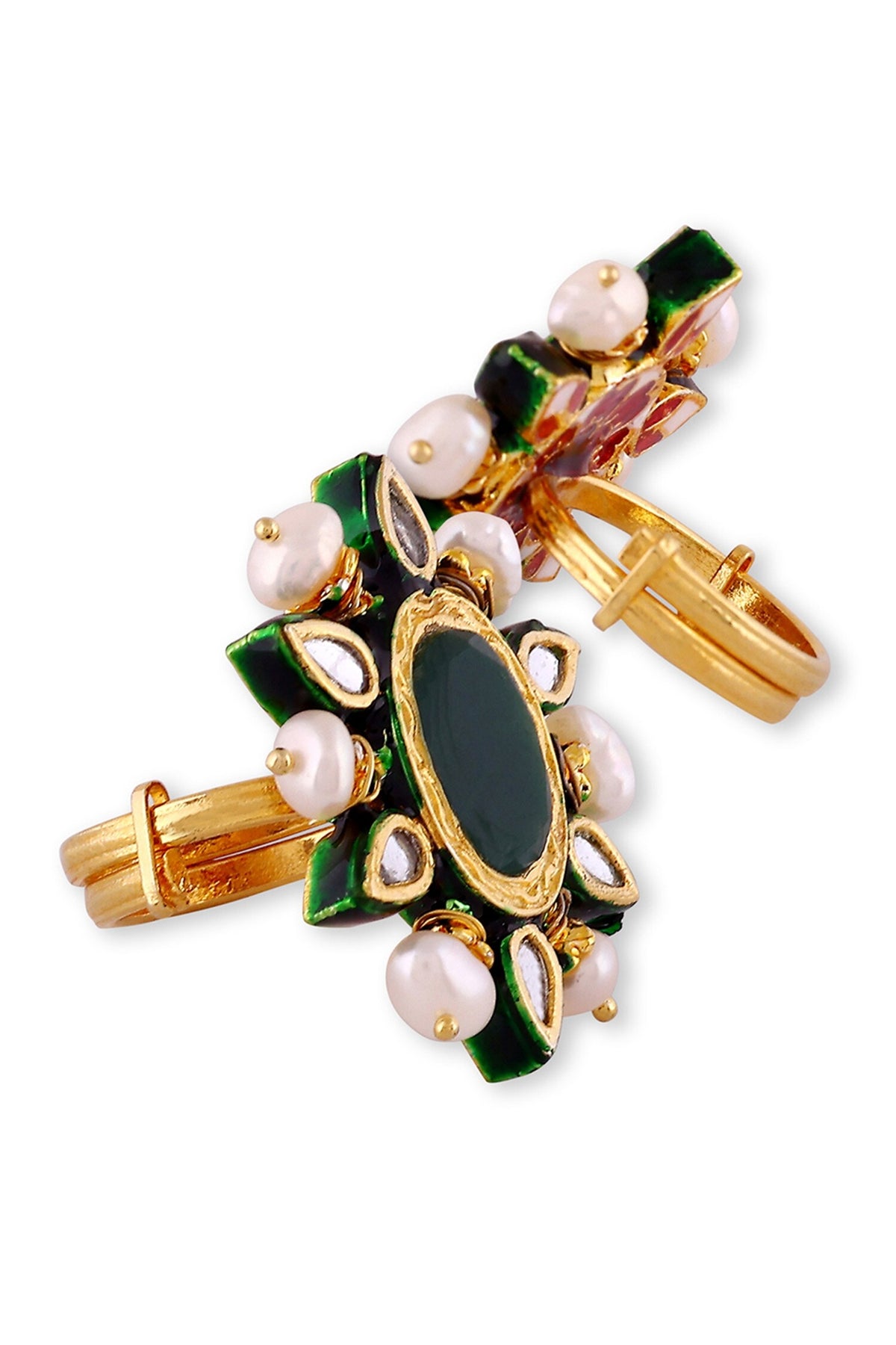 Kundan Embellished Ring - Single Pc 
