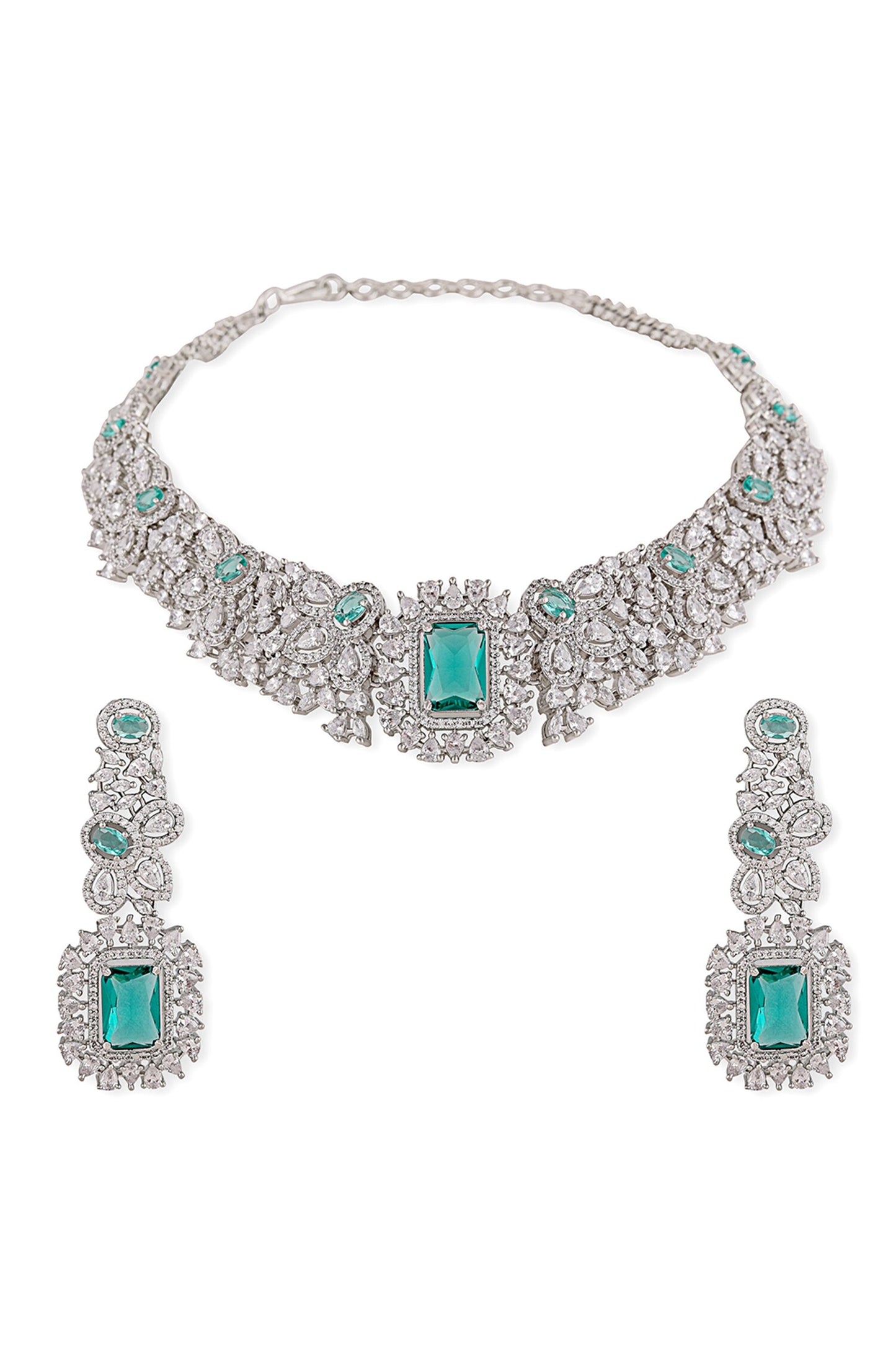 Zircon Studded Choker Set 