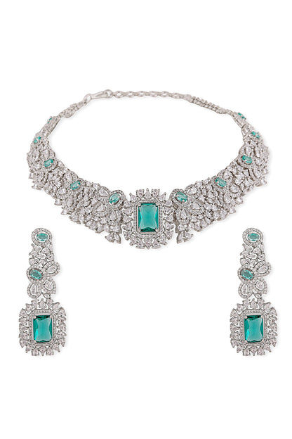 Zircon Studded Choker Set 