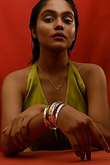 Silver Finish Nirbhau Nirvair & Chardi Kala Bangle In Sterling Silver