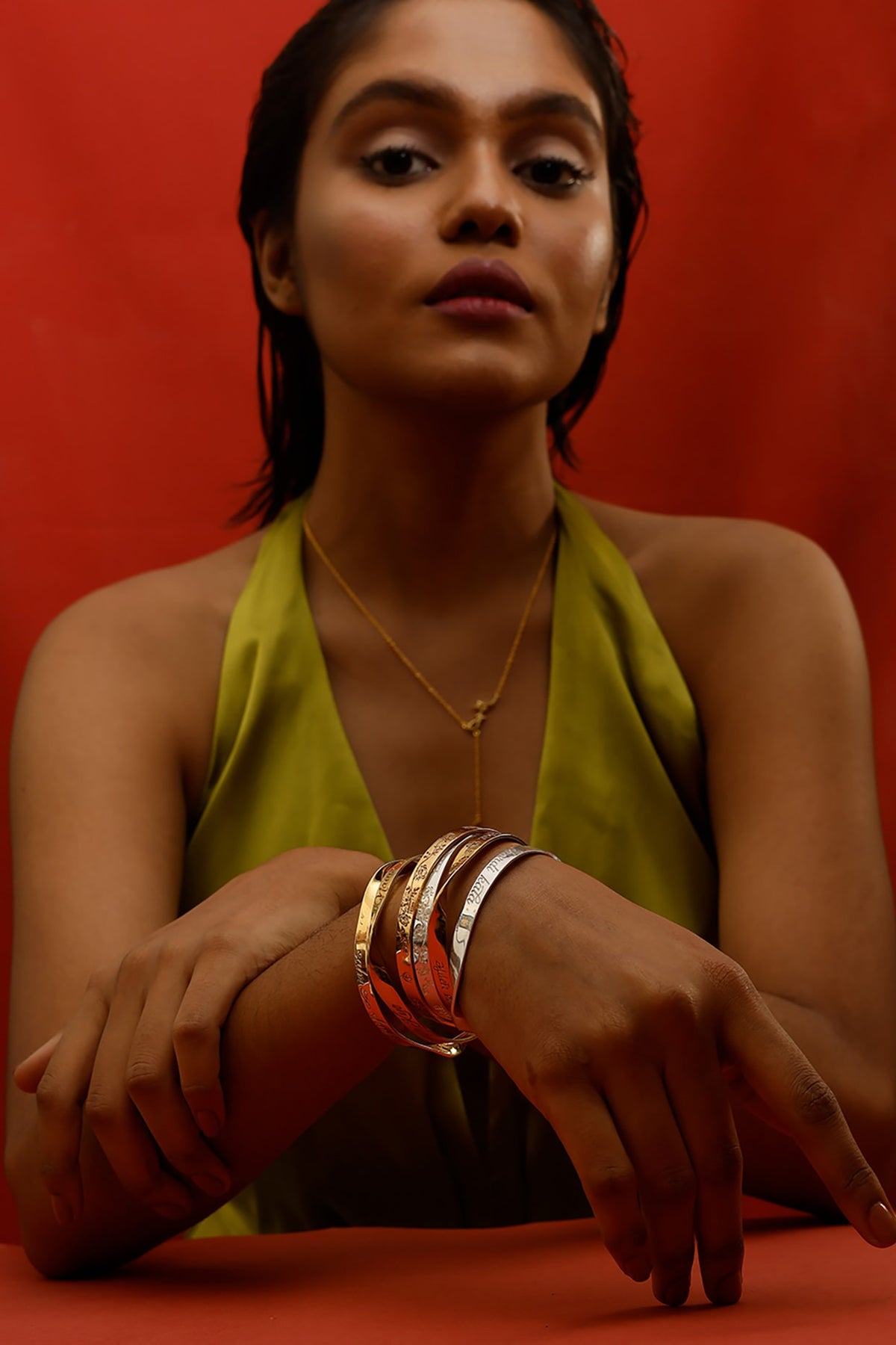 Silver Finish Nirbhau Nirvair & Chardi Kala Bangle In Sterling Silver