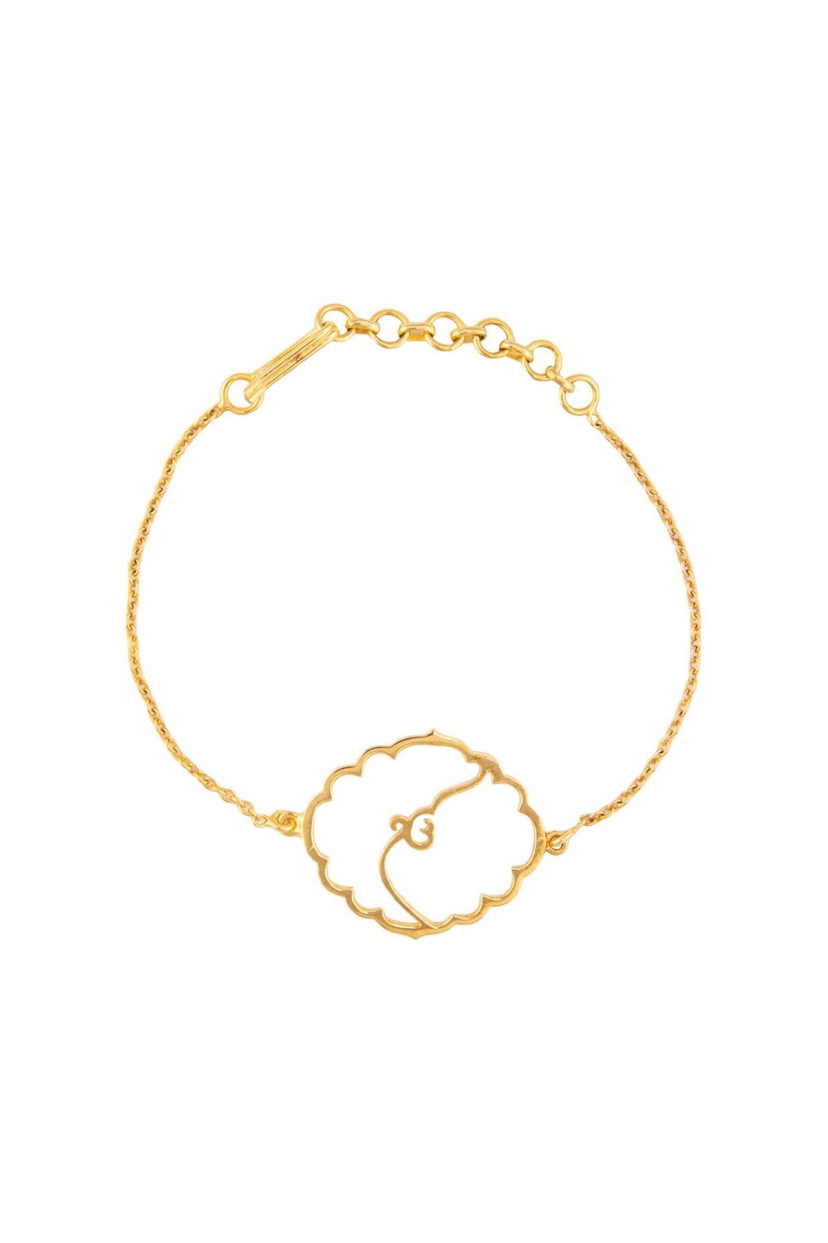 Gold Finish Ek Onkar Bracelet