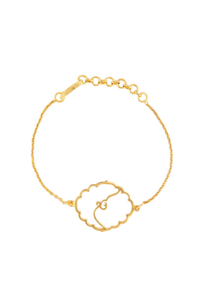 Gold Finish Ek Onkar Bracelet