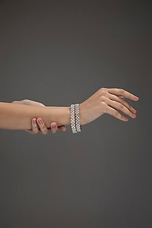Silver Finish Bangle In Sterling Silver