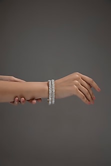 Silver Finish Bangle In Sterling Silver