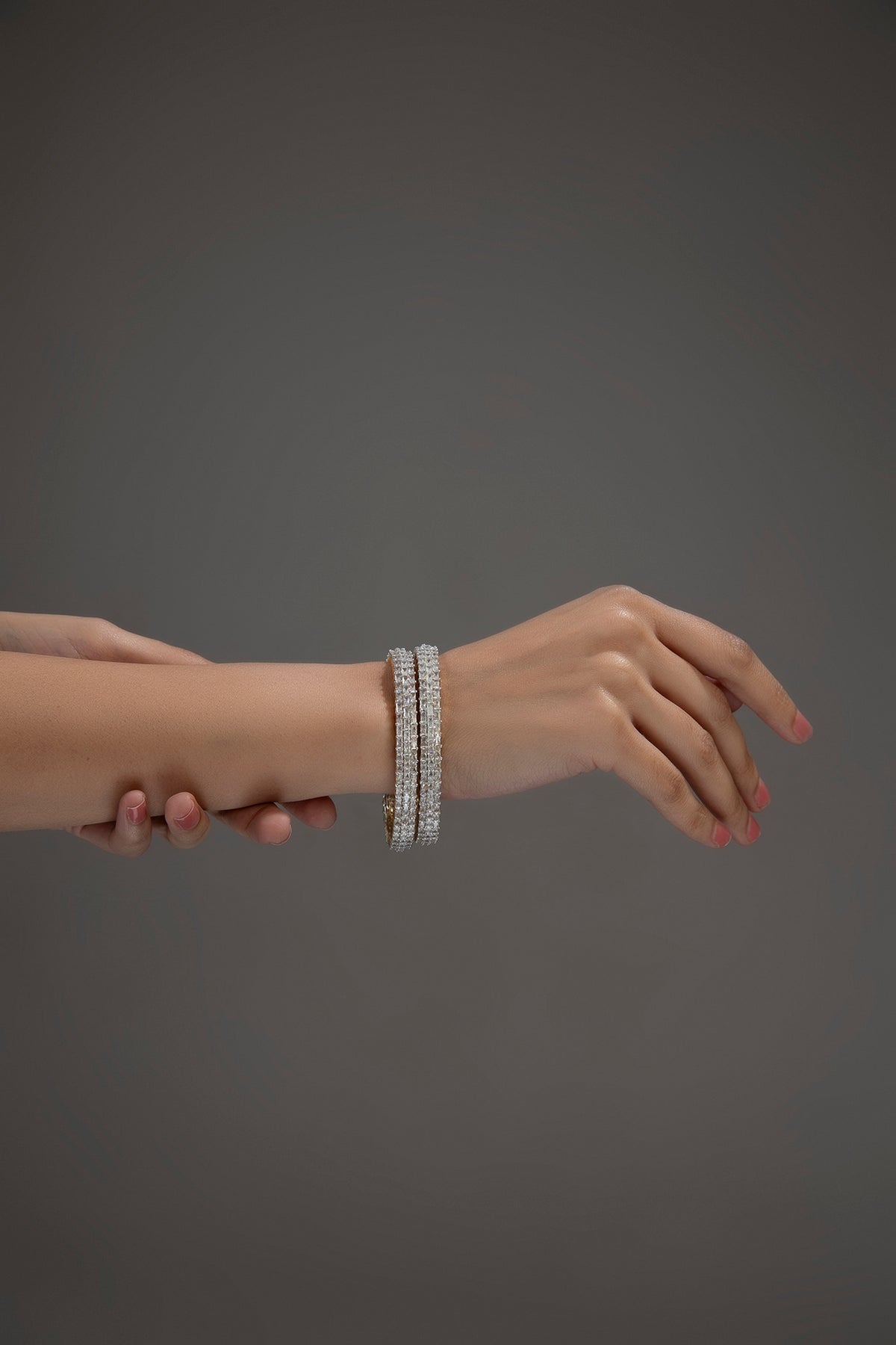 Silver Finish Bangle In Sterling Silver