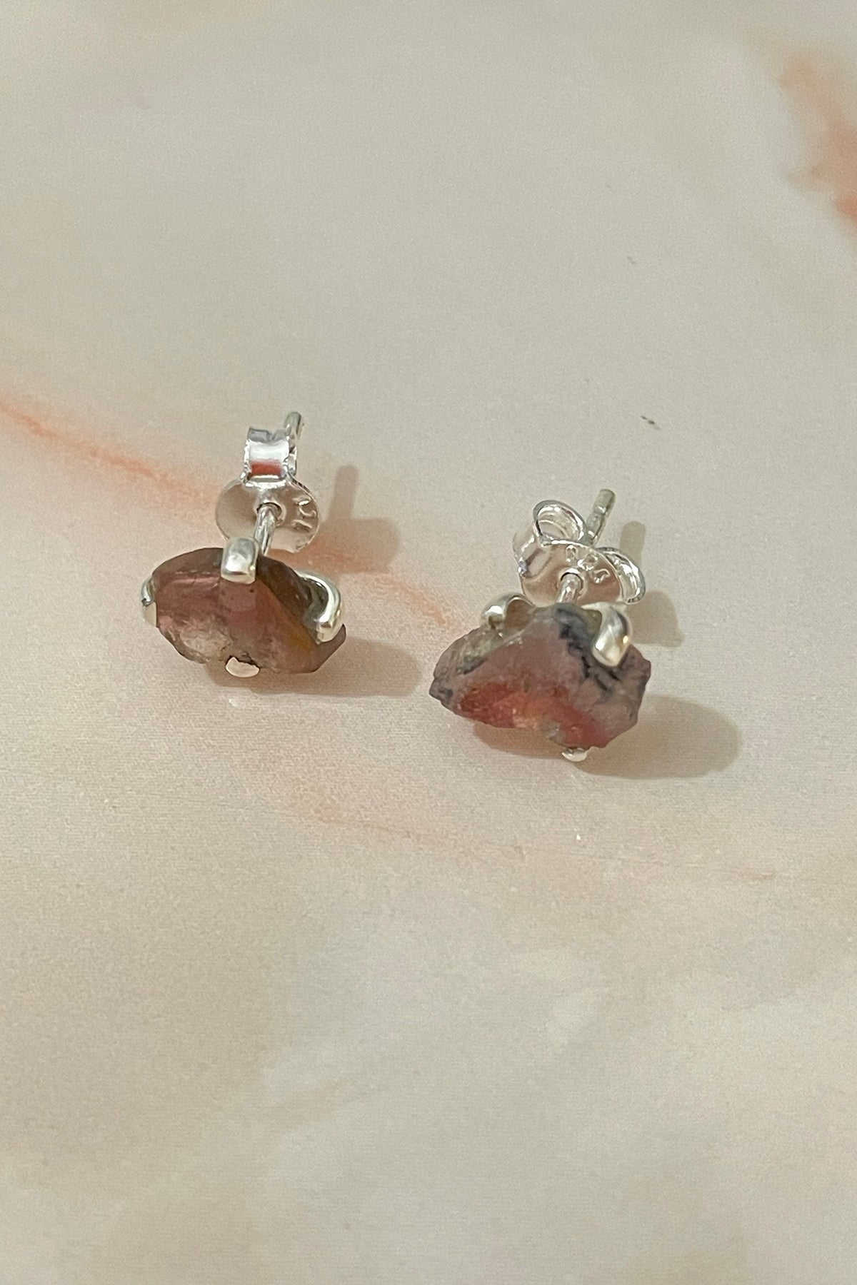 White Finish Tourmaline Necklace Set In Sterling Silver