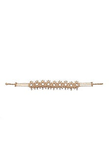 Gold Finish Synthetic Stone Choker Necklace
