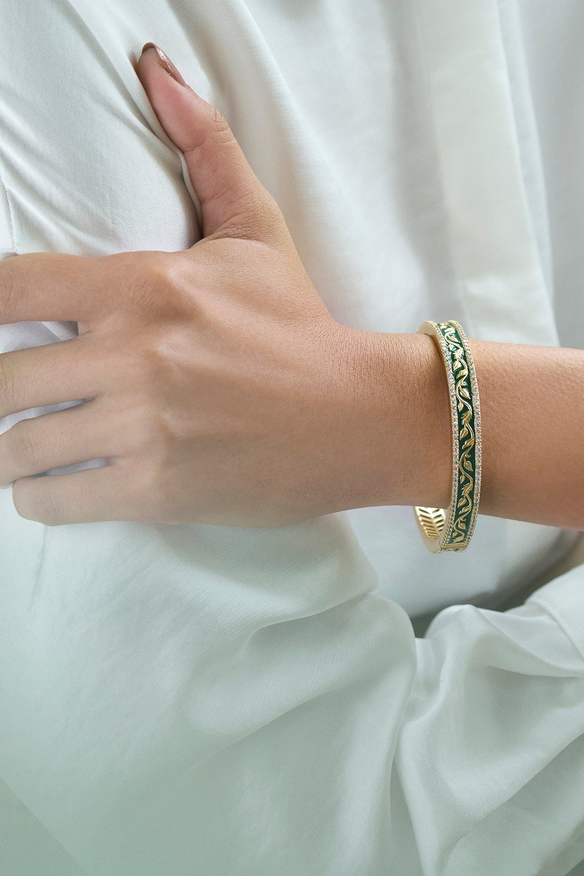 Gold Plated Morning Star Rumeli Dainty Bangle