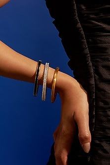 Gold Plated Morning Star Stone Statement Bangle