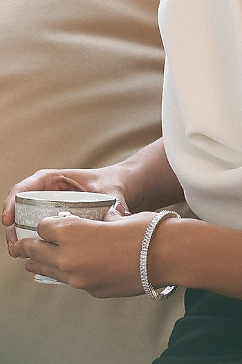 Gold Plated Morning Star Stone Statement Bangle