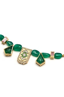 Gold Plated Rumeli Dainty Enameled Necklace
