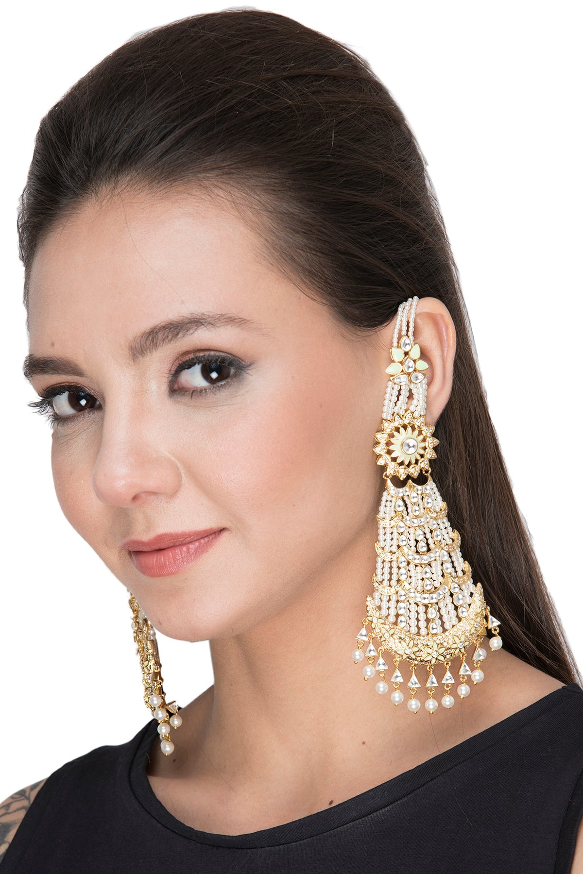Gold Plated Emerald Earrings