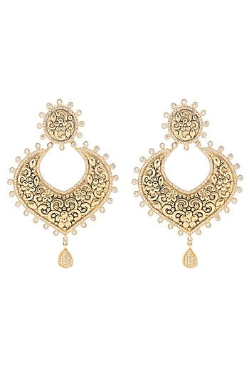 Gold Plated Chandbali Earrings