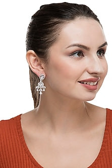 Gold Finish Diamond Earrings