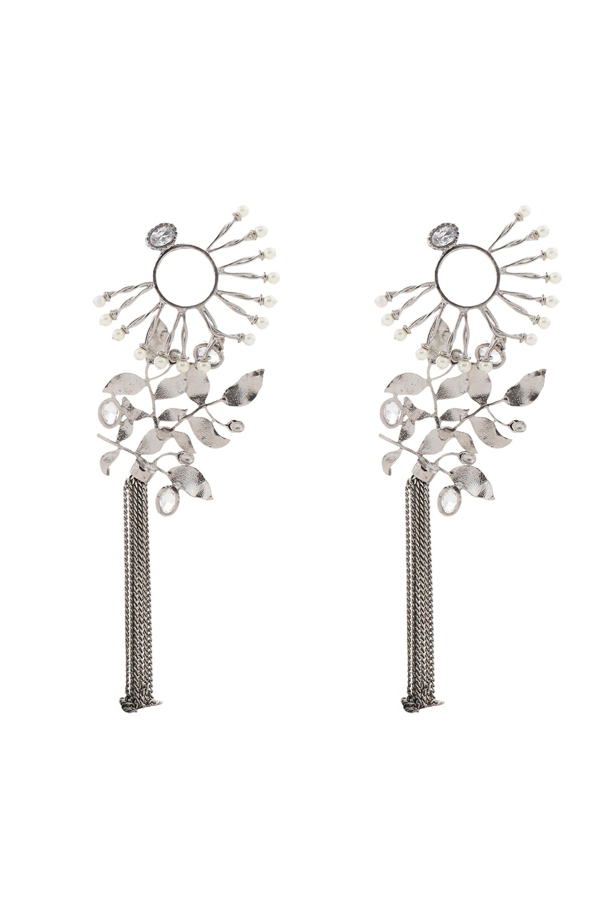 Black Rhodium Finish Dangler Earrings