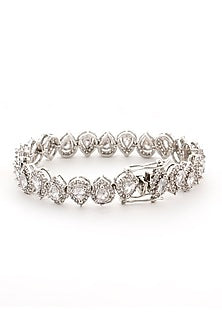 White Gold Finish Diamond Bracelet