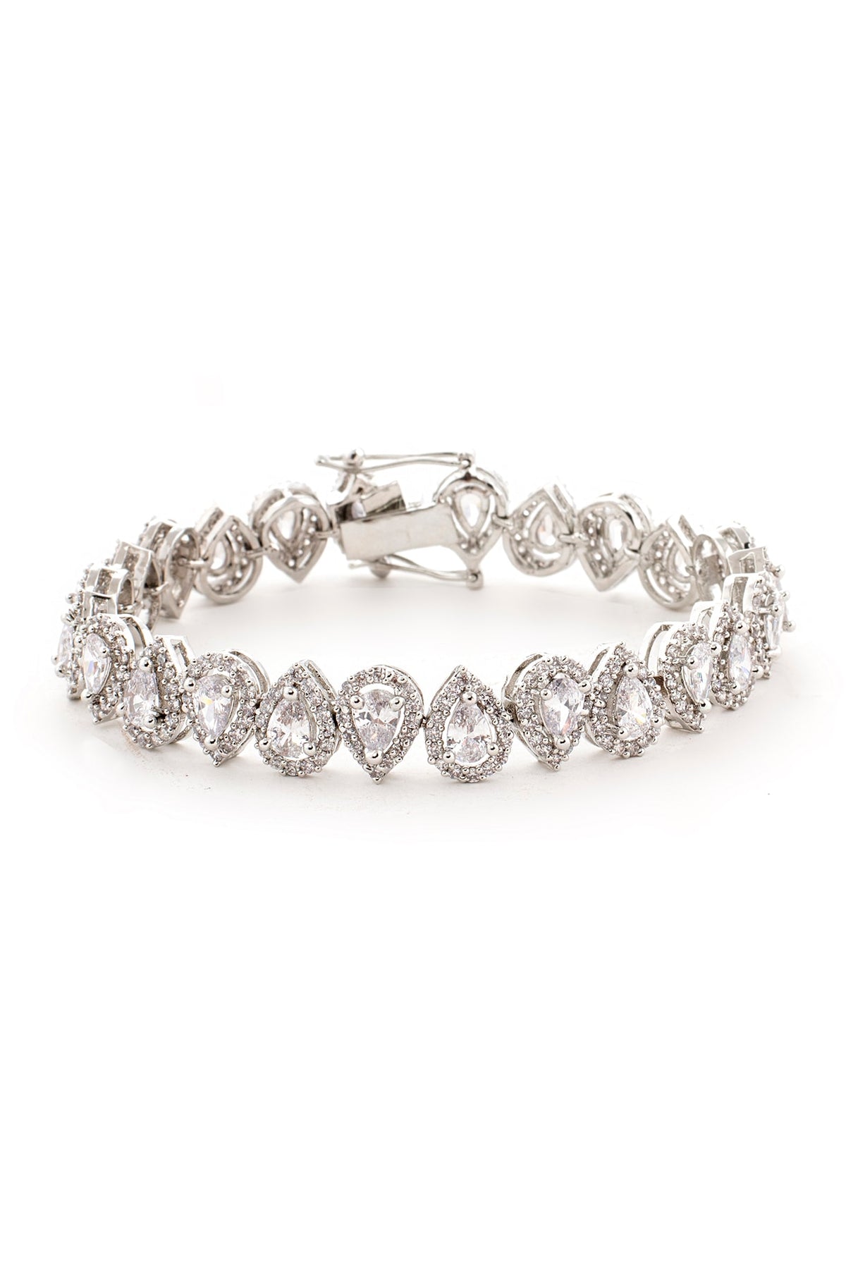 White Gold Finish Diamond Bracelet