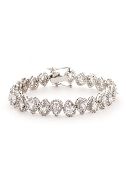 White Gold Finish Diamond Bracelet
