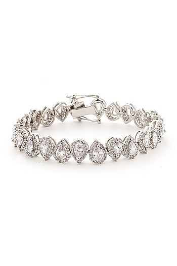 White Gold Finish Diamond Bracelet