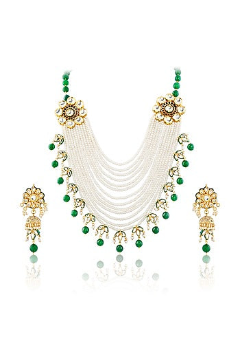 Gold Finish Necklace Set