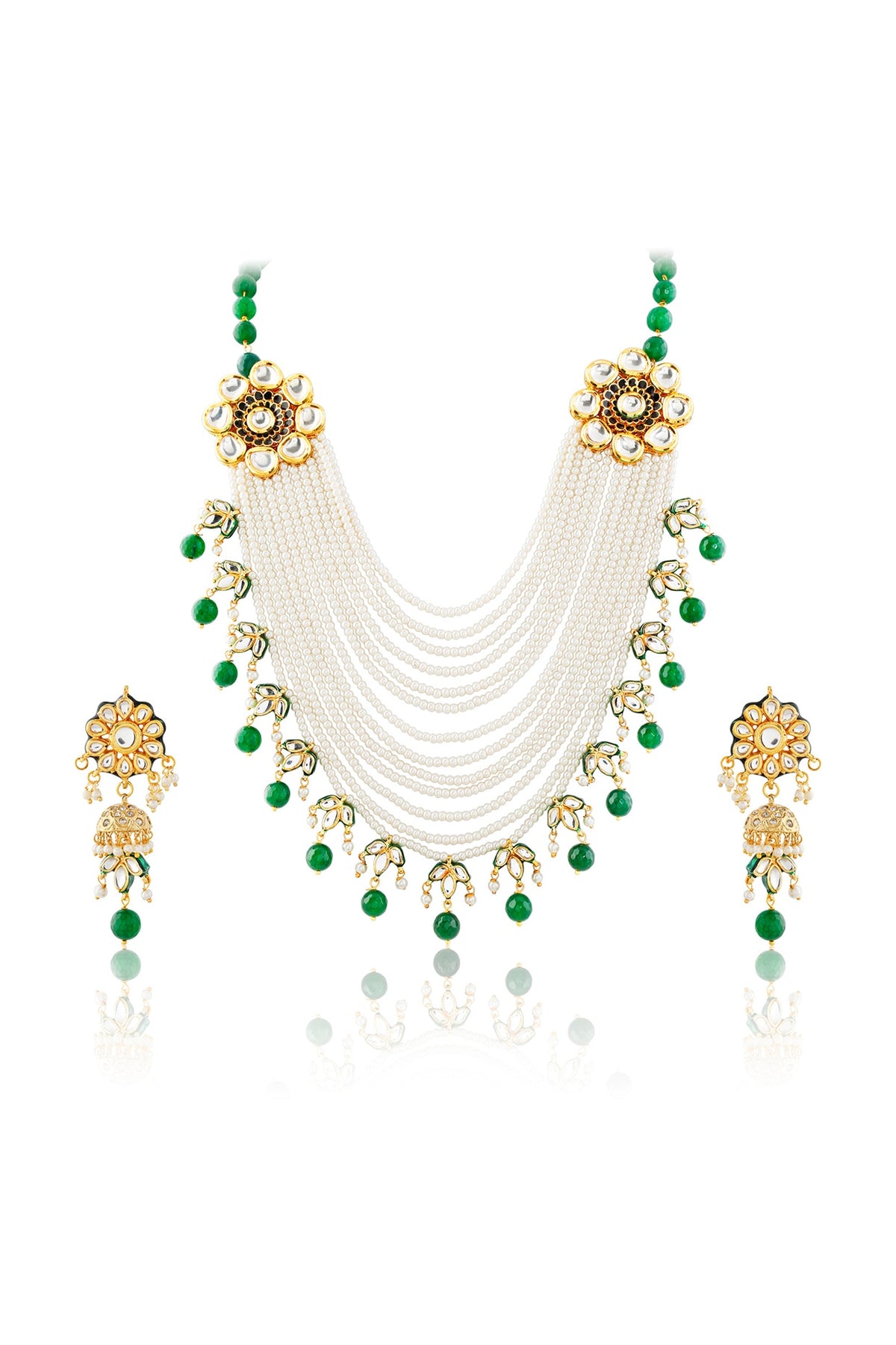 Gold Finish Necklace Set
