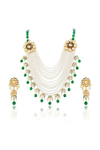 Gold Finish Necklace Set