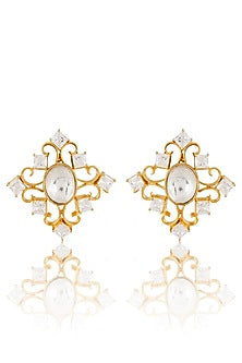 Gold Finish Stud Earrings