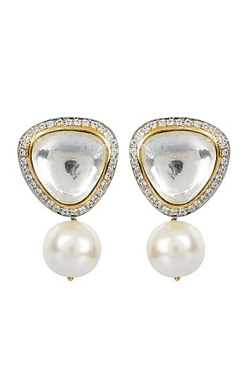 Gold Finish Stud Earrings