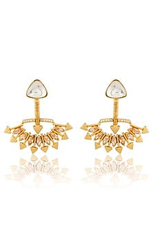 Gold Finish Dangler Earrings
