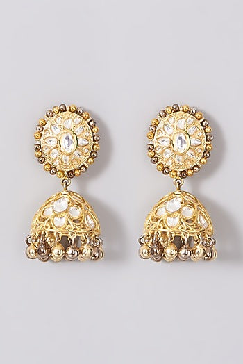 Gold Plated Kundan Polki Necklace Set