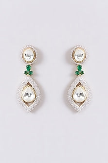 White Rhodium Finish Zircon Necklace Set