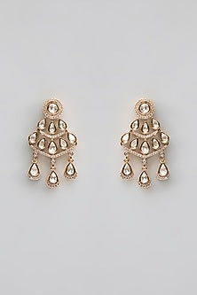Gold Finish Kundan Polki & Pearl Necklace Set