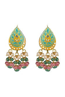 Gold Finish Meenakari Necklace Set